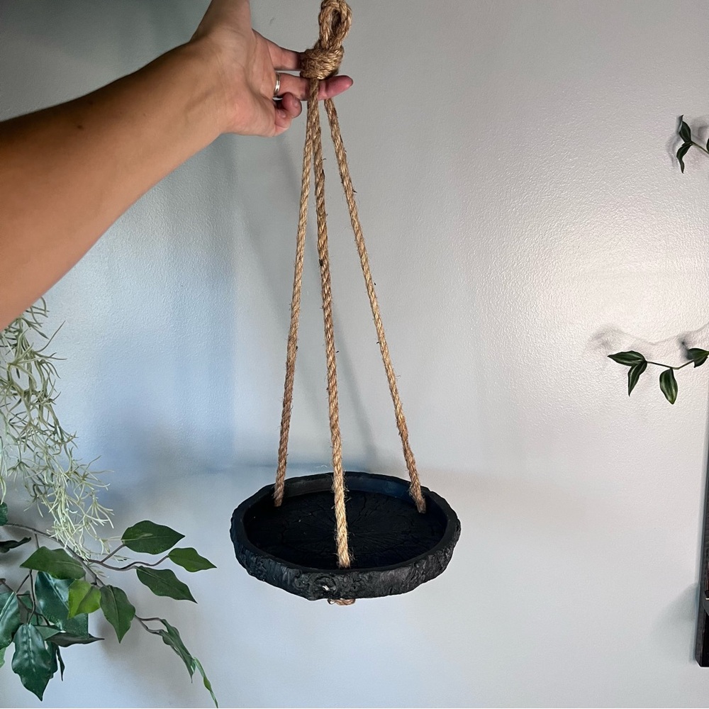 2 hanging plant shelves